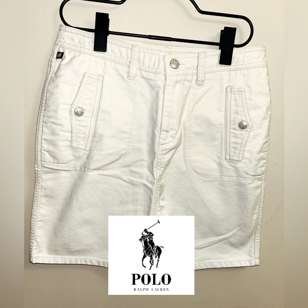 Polo by Ralph Lauren White Cotton Skirt